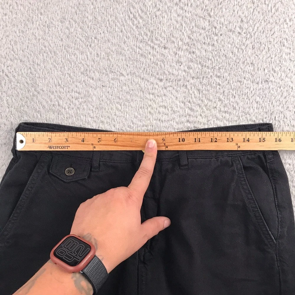 Pilcro Wide Leg Jeans Women 30 (32x31) Black High Rise Bell Bottom Trousers